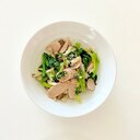 小松菜と魚肉ソーセージの胡麻炒め